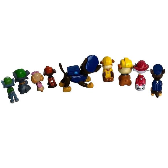 Paw Patrol Cake Topper Figure Toys Lot 9 Chase Rubble Marshall Skye Zuma Rocky - Picture 2 of 11